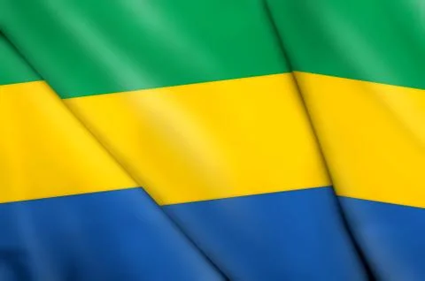 Flag of Gabon Illustrazione stock