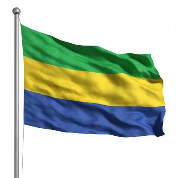 Flag of gabon Stock Illustration