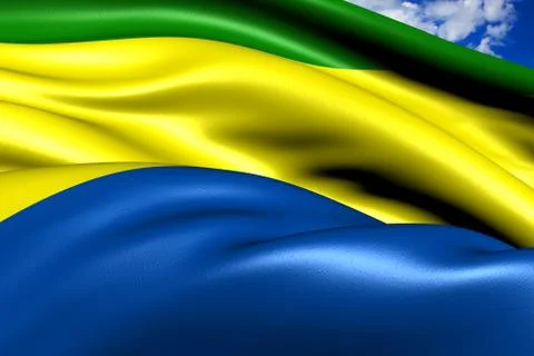 Flag of gabon Stock Illustration