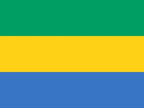 Flag of gabon Stock Illustration