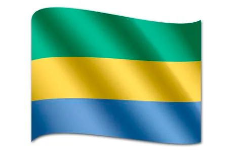 Flag of gabon Stock Illustration