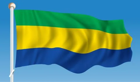 Flag of Gabon Stock Illustration