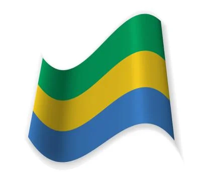The Flag Of Gabon. Stock Illustration