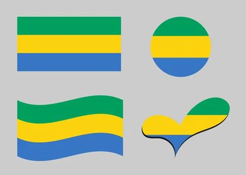Flag of Gabon Stock Illustration