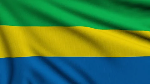 Flag of Gabon looping Stock Footage 29662325