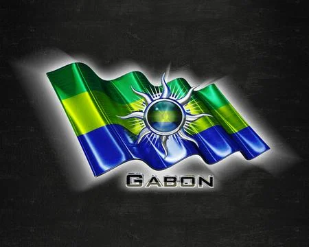 Flag Gabon quality designer flag Stock Illustration