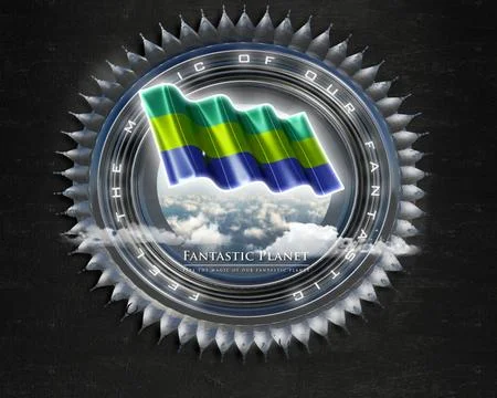 Flag Gabon quality designer flag Illustration