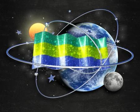 Flag Gabon quality designer flag Stock Illustration