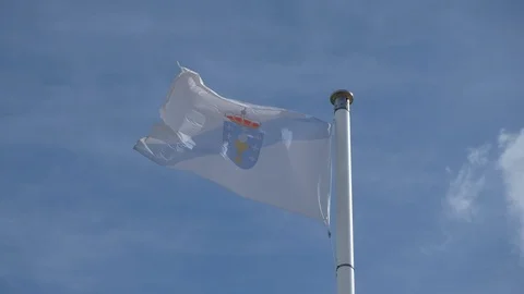 Flag of Galicia 4k Stock Footage 96269525