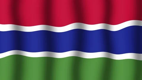 Flag of Gambia Stock Footage 175689411