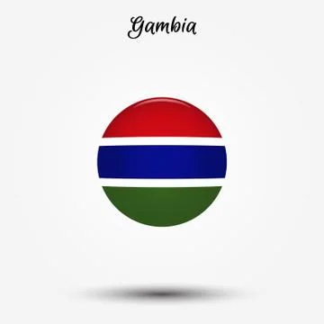 Flag of Gambia icon Stock Illustration