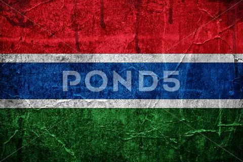 Flag of gambia Stock Illustration