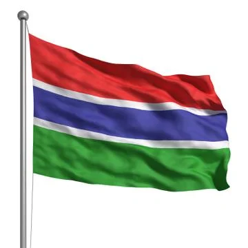 Flag of the gambia Stock Illustration