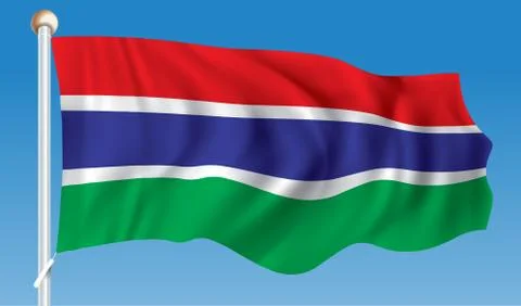 Flag of Gambia Stock Illustration