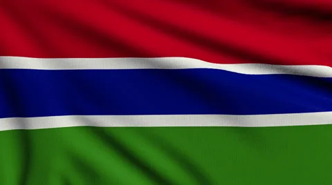 Flag of Gambia looping Vídeo Stock 29662333