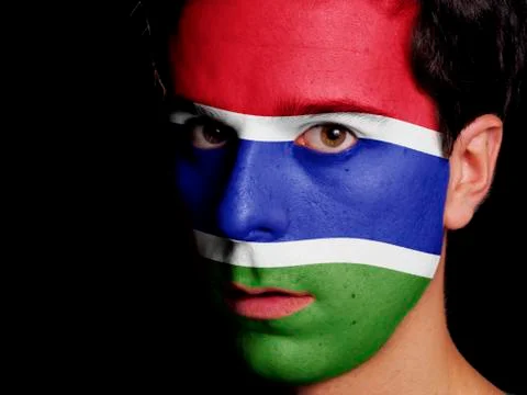 Flag of gambia Stock Photos