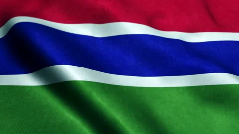 Flag of Gambia - Seamless Looping Stock Footage 219007558