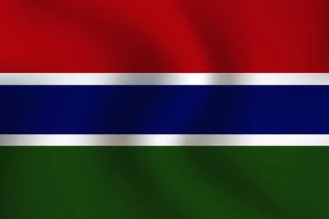 Flag of Gambia - Vector Illustration Stock Illustration