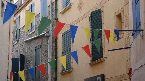 Flag garlands Stock Footage 75343906