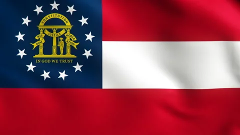 Flag of Georgia Background Video Loop Vídeos de archivo 117866062