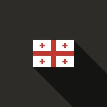 Flag of Georgia flat icon, vector color illustration Stock Illustration