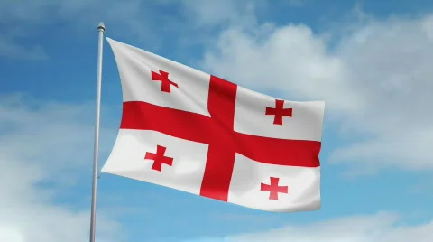 Flag of Georgia 스톡 동영상 435698