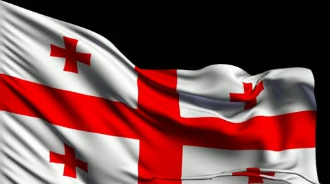 Flag of Georgia Stockbeeldmateriaal 22339451