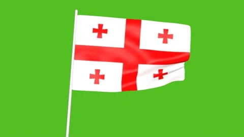 Flag of Georgia Stock Footage 164973083