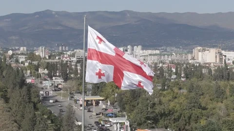 Flag of Georgia Stock Footage 253722717