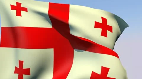Flag of Georgia HD Stock Footage 14311850