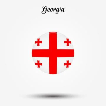 Flag of Georgia icon Stock Illustration