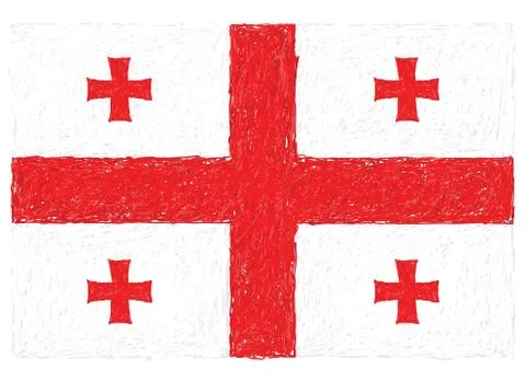 Flag of georgia Stock Illustration