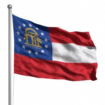 Flag of georgia Stock Illustration