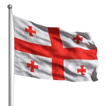 Flag of georgia Stock Illustration
