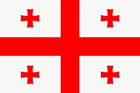 Flag of Georgia Stock Illustration