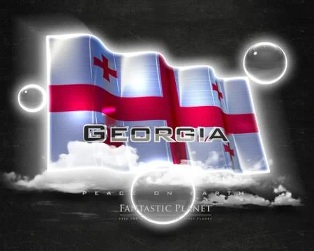 Flag Georgia quality designer flag Illustrazione stock