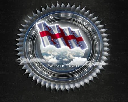 Flag Georgia quality designer flag Stock Illustration