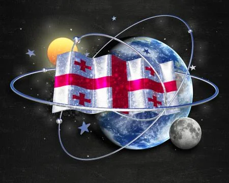Flag Georgia quality designer flag Stock Illustration