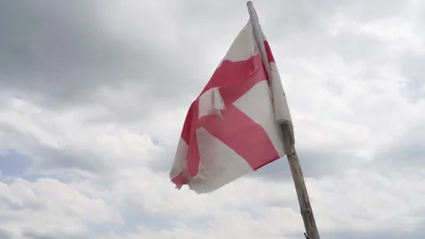 Flag of georgia in slowmotion 库存影片 141953101