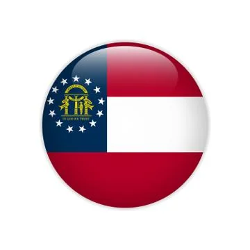 Flag Georgia  U.S. state button Stock-Illustration