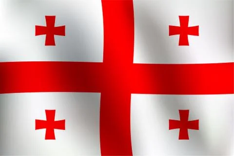 Flag of Georgia - Vector Illustration Stock Illustration