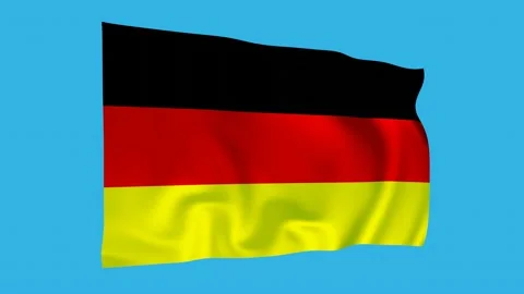 The flag of German animation Stock Footage 147257776