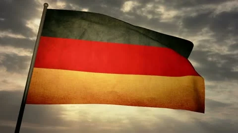 Flag Germany 05 Stock Footage 21439958
