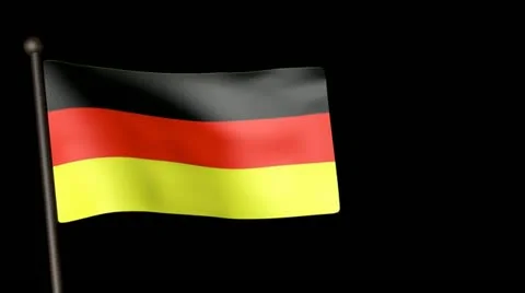 Flag Germany 23.976fps Stock Footage 21305172