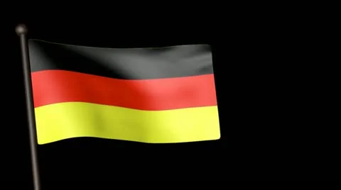 Flag Germany 25fps Stock Footage 12652630