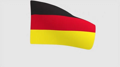 Flag Of Germany – 3d render looped with alpha channel. 스톡 동영상 334699286