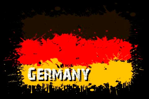 Flag of Germany from blots of paint Stock Illustration