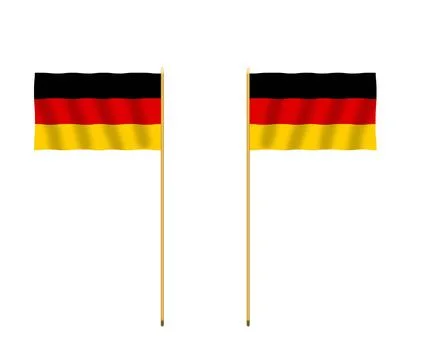 Flag of Germany blowing in the wind. Stock Illustration