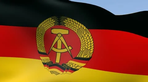 Flag of Germany DDR HD Stock Footage 14322904