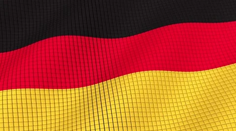 Flag of Germany develops waves. Looped. Full HD 1080. 動画素材 55156991